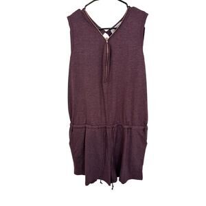Shirley & Stone Purple Zipper Romper Gorp Core Utility Casual Relaxed Boxy XL
